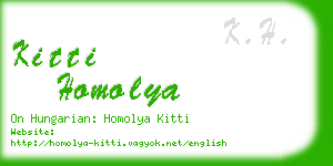 kitti homolya business card